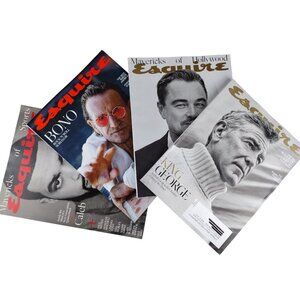 Esquire Magazine 4 Issue Bundle 2025 Clooney Bono DiCaprio Caleb Williams